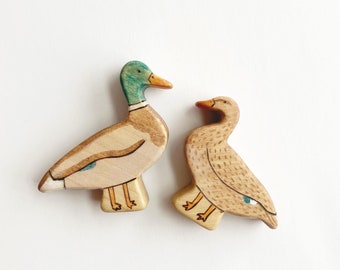 mallard ducks wooden waldorf toys for toddlers