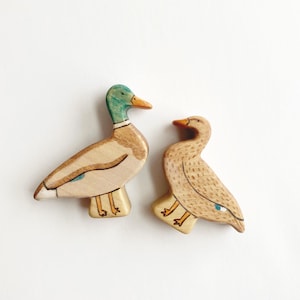 mallard ducks wooden waldorf toys for toddlers
