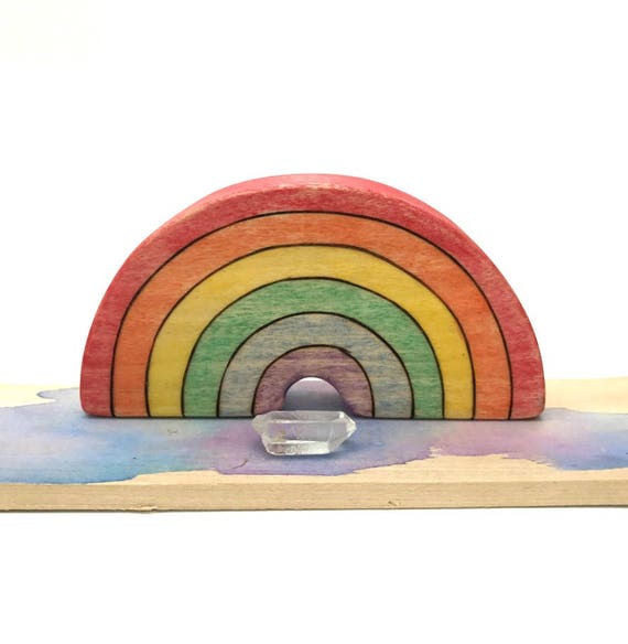 rainbow waldorf toy wooden rainbow wooden waldorf toys Etsy