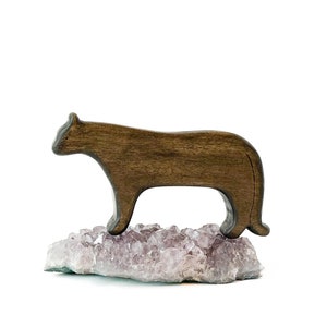 panther wooden toy animal, wooden waldorf animal toys for toddlers, panther figurine