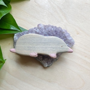Miniature Mole Figurine : Handmade wooden animal toy