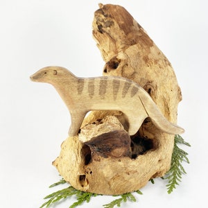 Handmade Wooden Mongoose Toy: Waldorf Animal Figure