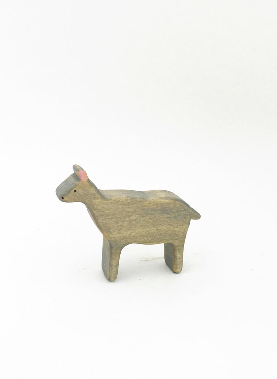 Toys & Games Animals goat wood miniature figurine goat wooden toy etna