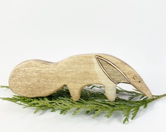 anteater wooden animal toy