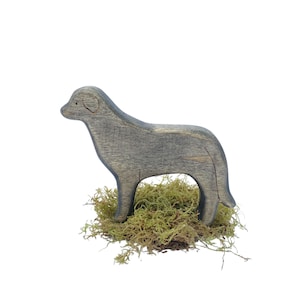 black lab dog figurine, wooden animal toys, Labrador retriever figurine, dog lover gift, wood animals image 1