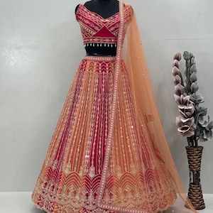 Designer lehenga choli pour femmes tenues de mariage indiennes tenues de fiançailles tenues de réception vêtements de fonction chaniya choli pour fille tenue indienne