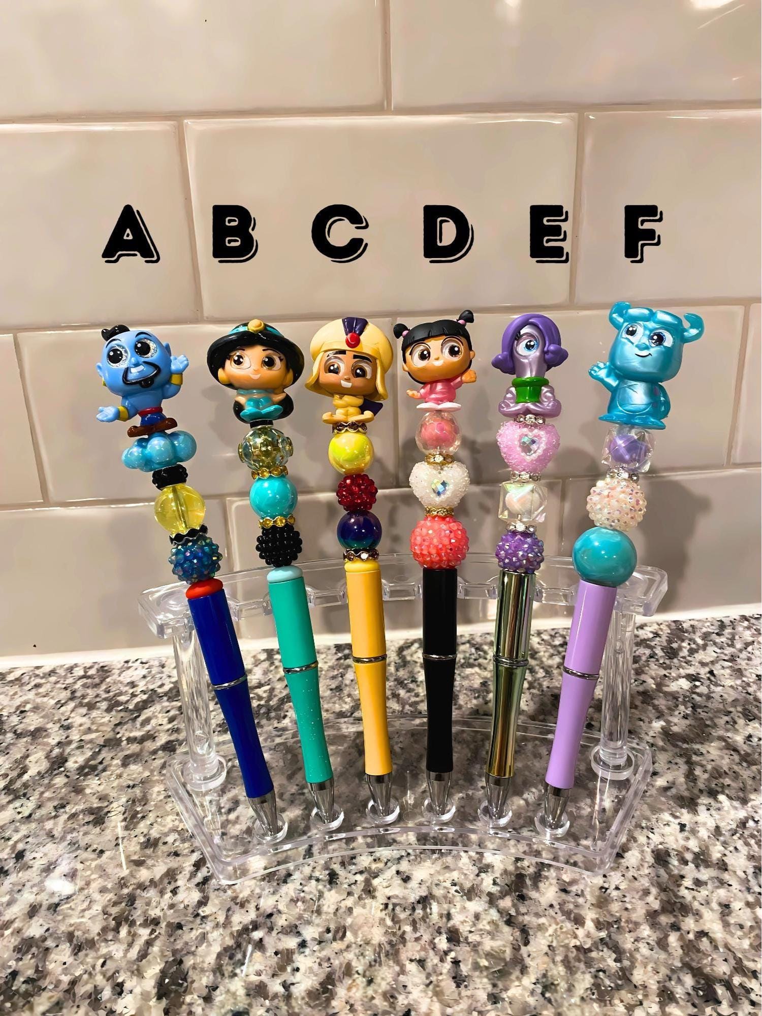 Disney Doorables Bling Beaded Pens | Classic & Animated Movie Characters | Limited Edition One-Time Sale