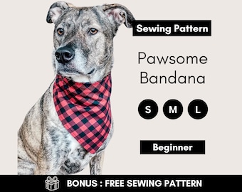 Dog Bandana Sewing Pattern: Beginner-Friendly Pet Accessory (PDF Pattern)