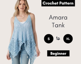 Amara Tank Crochet Pattern | Granny Square Summer Top (PDF Download)