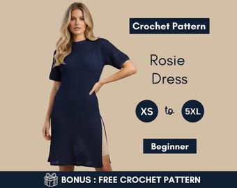 Dress Crochet Pattern | Vacation, Everyday Use Outfit | Easy Summer Dress XS–5XL