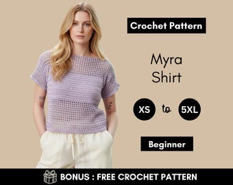 Mönster för virkad skjorta | Enkelt virkat plagg för nybörjare i sommartopp