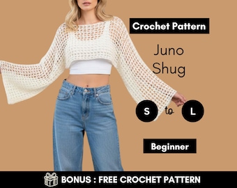 Virkat axelbandsmönster | Axelband i nätärm | Luftigt, överdimensionerat lager | Nybörjarvänligt