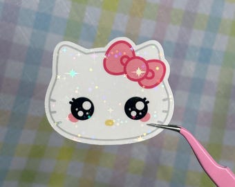 Kawaii hello kitten sticker