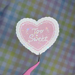 Kawaii too sweet cake sticker