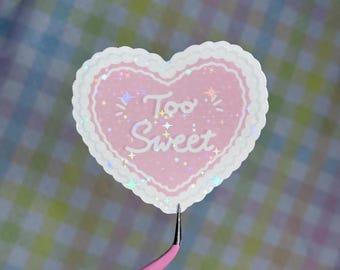 Kawaii too sweet cake sticker