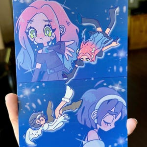 エイリアンステージ 5x7 ポストカード | ミジ | スア | アニメポスター | ファンアート | かわいいアニメプリント