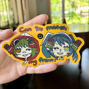 Pegatina de Gumi y Miku Matryoshka / Anime / Divertida / Kawaii para Bullet Journal, Planificador, Portátil, Botella de Agua, Teléfono / Papelería / Vinilo Mate