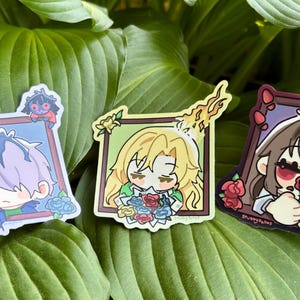 Kawaii Chibi IB Aufkleber | Süßer Anime-Vinyl-Aufkleber | Wasserdichter Aufkleber für Laptops, Journals und Wasserflaschen | Mary, Garry, IB
