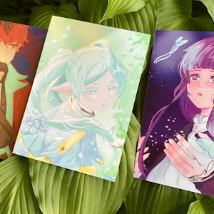 Frieren 5x7 Cartolina / Felce / Stark / Poster Anime / Fanart / Stampe Anime carine