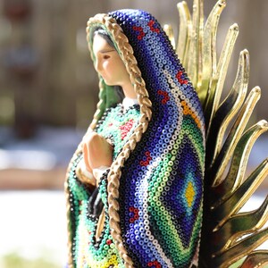 Our Lady of Guadalupe Beaded Huichol Art