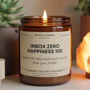 Inbox Zero Happiness 100 Candela per la pensione, Regalo divertente per la pensione, Regalo per lui e per lei
