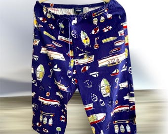 Pantalón Capri SPORTELLE para Mujer Azul con Botines Talla Mediana Algodón y Spandex