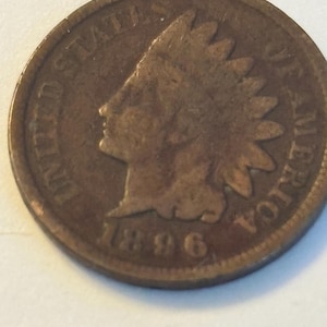 Vintage 1896 (P) Indian Head One Cent Penny