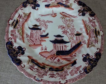 Chusan Clementson Bros Tea Plate – English Ironstone with Orientalist Charm