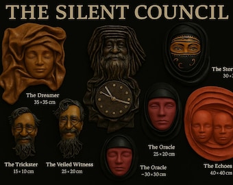 The Silent Rat – Skulpturale Leder-Gesichter von TCH PIEL (7er Set)
