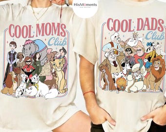 Camiseta vintage del club de papás y mamás, camisetas para viajes familiares a Disney, regalo para papá y mamá, camisetas de "El papá y la mamá más felices del mundo", camiseta de papá y mamá de Disneyland WDW