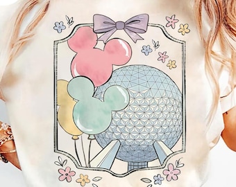 Retro Coquette Bow Disney Epcot T-shirt, Disney Trip shirts, Epcot World Tour 1982 Tee, Disneyworld Family Matching shirts, Disney Vacation