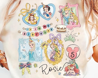 Personalized Disney Princess Birthday Shirt, WDW Disneyland Birthday Trip shirts, Magic Kingdom shirt,  Magical Princess Party shirts