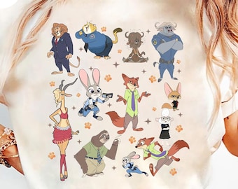 Disney Zootopia 2 Character T-shirt, Judy Hopps Nick Gary Nibbles Bogo Shirt, Disneyland Family Matching Tee, Disney Trip shirts
