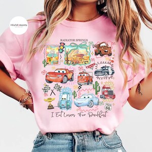 Vintage Radiator Springs Comfort Colors Shirt, Lightning McQueen Disney Tee, Pixar Cars Family Shirts, Disney Vacation Shirt, Disneyland Tee bild 4