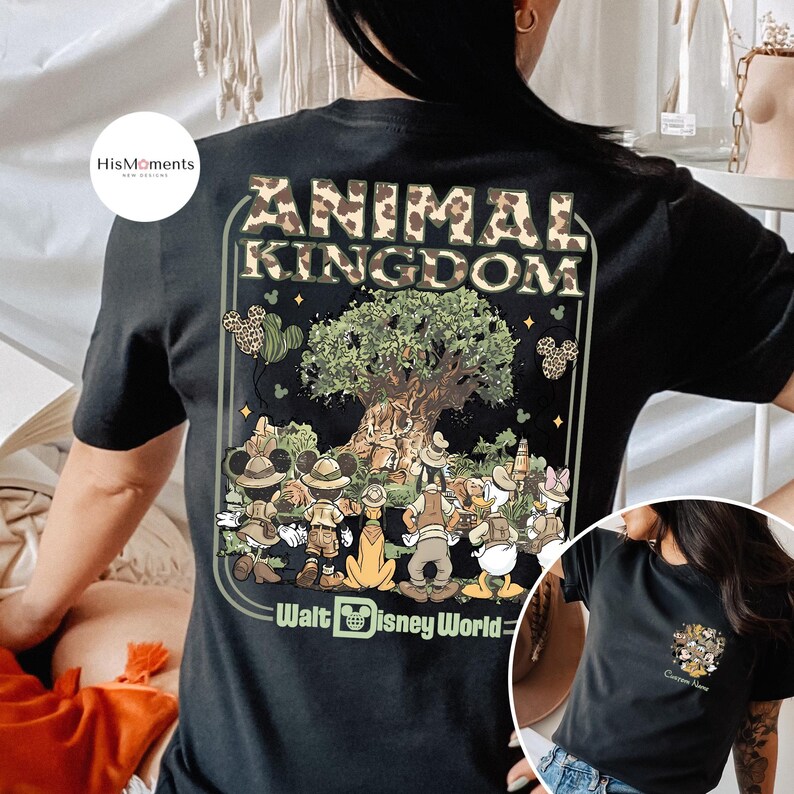 Disney Mickey & Friends Animal Kingdom Safari Mode Shirt, Walt Disney World Trip Tee, Let's Get Wild Gift Shirt, Disneyland Holiday Family bild 3