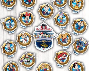 Personalized Disney Cruise Door Magnets, Mickey and Friends Family Cruise Ship Magnets For Stateroom Door, Disney Wish Wonder Fantasy Magic