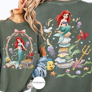 2-sided Retro The Little Mermaid Ariel Princess & Flounder T-shirt, Ariel Princess Tee, WDW Disneyland Girl Trip, Disney Ariel Shirt bild 4