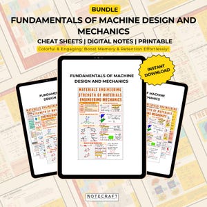 Grondbeginselen van machineontwerp en mechanica | Uitgebreide studiegids voor technische studenten | Retentie stimuleren en kernbegrippen onder de knie krijgen