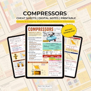 Compressoren | Uitgebreide studiegids voor technische studenten | Retentie stimuleren en kernbegrippen onder de knie krijgen