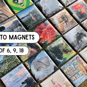 Custom Photo Magnets | 50x50mm Square Magnets | Picture Magnets for Gifts | Memory Keepsake