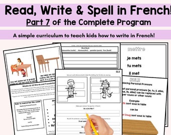 Programa de escritura en francés (parte 7) para escritores principiantes de FSL (plan de estudios en casa)