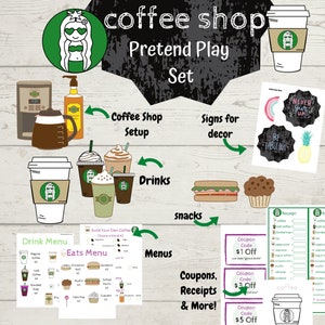 Conjunto para impressão de peça dramática de cafeteria