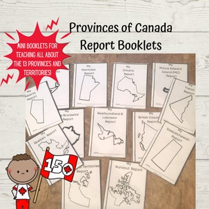 Mini livrets de la province du Canada pour la géographie à la maison et en classe
