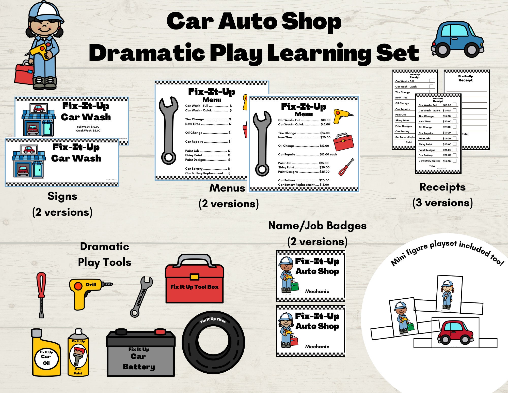 printable-car-auto-shop-mechanic-dramatic-play-and-learn-set-etsy