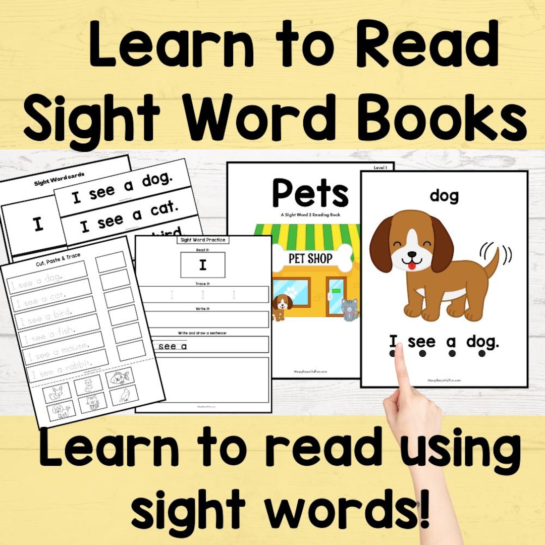 Sight Words Learn to Read Curriculum Books Worksheets for Homeschool or ...