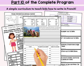 ¡Lee, escribe y deletrea en francés! Unidad 10: Verbos ir y descripción de animales