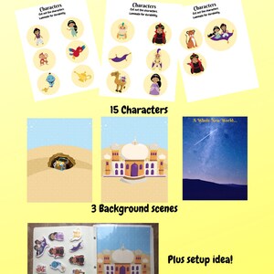 Aladdin Printable Playset for Dramatic Play Imagination and Literacy ...