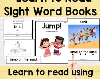 Conjunto de tarjetas de vocabulario visual: Libros y hojas de trabajo para aprender a leer