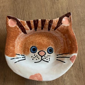 Cuenco para gatos personalizado, cuenco de cerámica para comida de mascotas, cuencos de agua para gatos con foto personalizada, regalos para dueños de mascotas, regalos para gatos, plato de cerámica para comida de mascotas