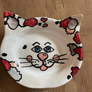 Cuenco para gatos, cuenco de cerámica para comida de mascotas, cuencos de agua para gatos con foto personalizada, regalos para dueños de mascotas, regalos para gatos, plato de cerámica para comida de mascotas